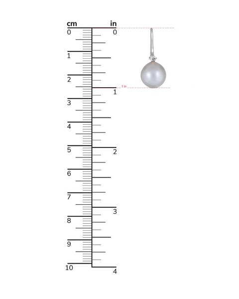 BELPEARL 14K 0.12 ct. tw. Diamond & 11-10 mm South Sea Pearl Earrings