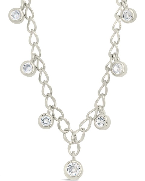 Sterling Forever CZ Sydney Charm Chain Necklace