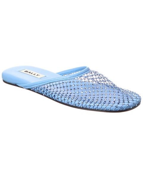 Bally Greek Mesh & Leather Mule