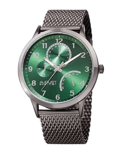 August Steiner Men's Stainless Steel Bracelet Watch