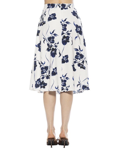 Alexia Admor Mabel Flared Linen-Blend Skirt