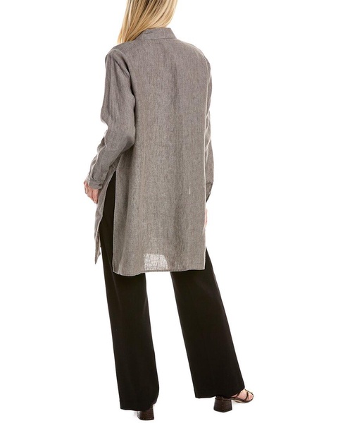 EILEEN FISHER High Slit Linen Shirt