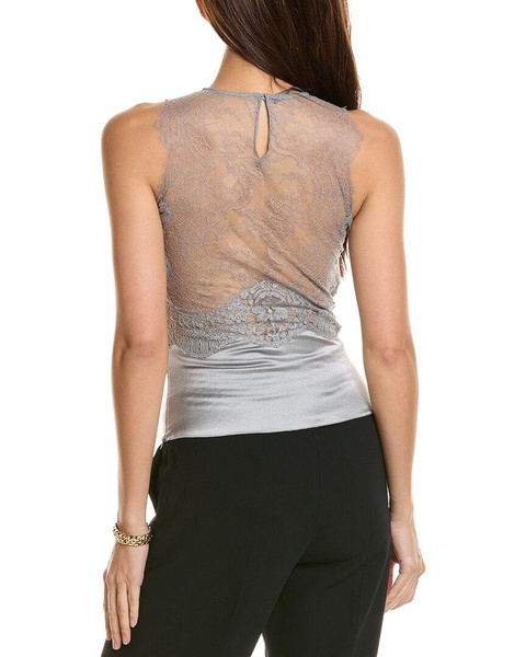 Alberta Ferretti Lace Silk Top