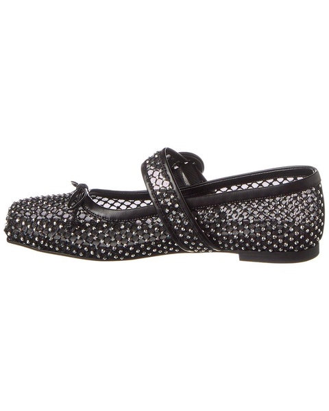 Christian Louboutin Mamastrapitina Mesh & Leather Ballerina Flat