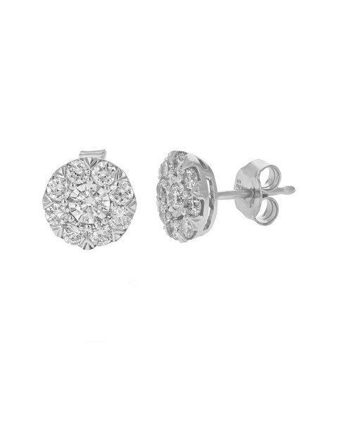 Silver 1.00 ct. tw. Lab-Grown Diamond Studs