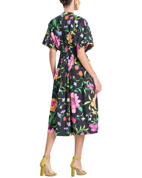 Natori Junko Printed Poplin Midi Dress