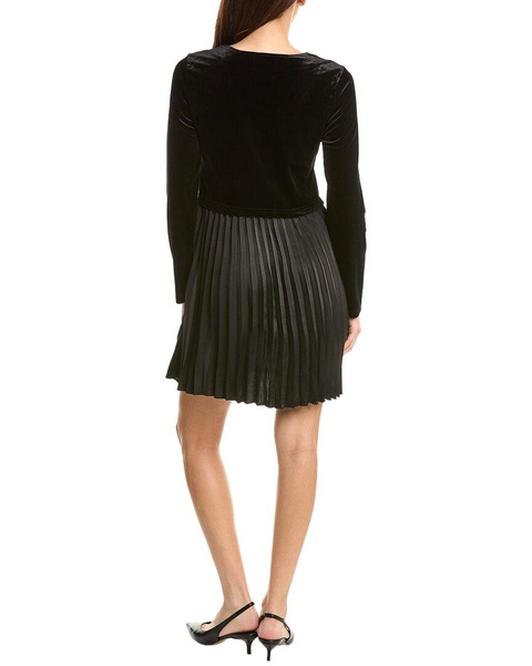 Sam Edelman Velvet Top Pleated Mini Dress