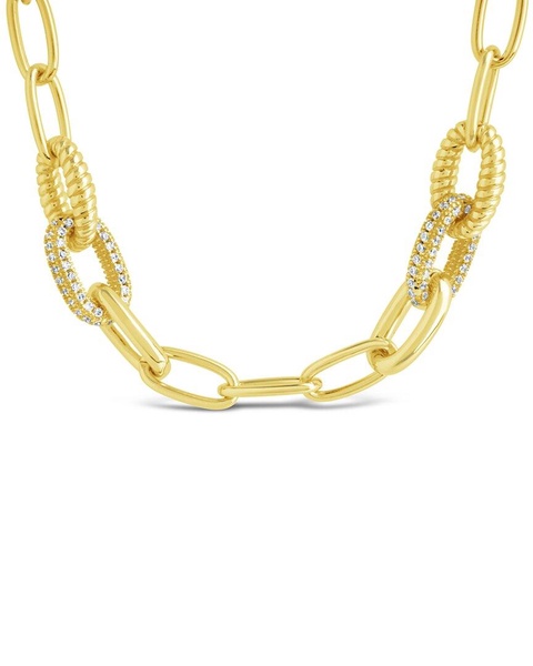Sterling Forever 14K Plated CZ Samar Necklace