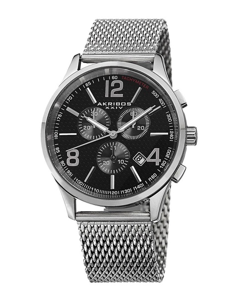 Akribos XXIV Men's Stainless Steel Chronograph Watch
