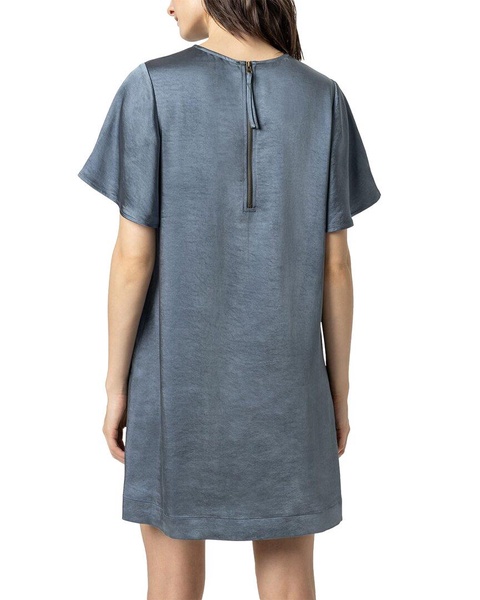 Lilla P Flutter Sleeve Satin Dress