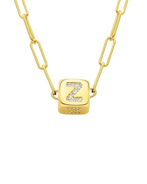 ADORNIA 14K Plated Initial Necklace