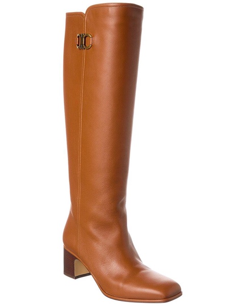 Ferragamo Ciri 55 Leather Knee-High Boot