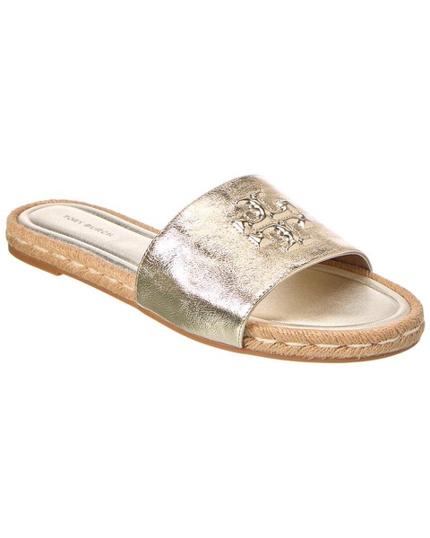 Tory Burch Everly Leather Espadrille Slide