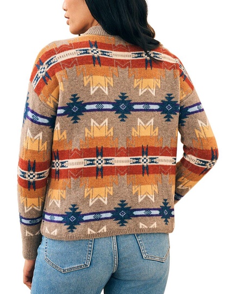 Faherty Wool-Blend Mock Neck Sweater
