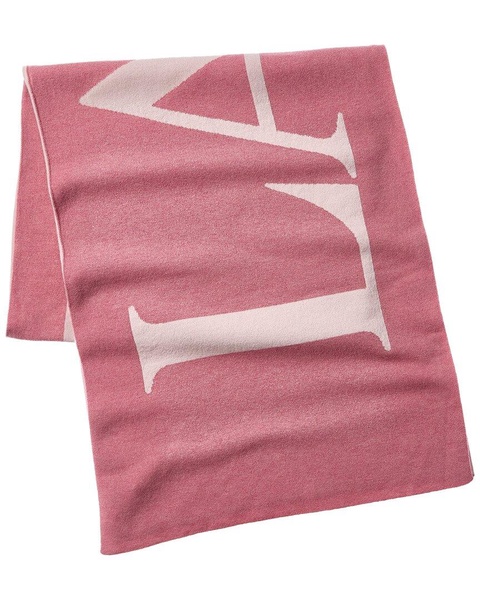 logo wool & cashmere-blend scarf