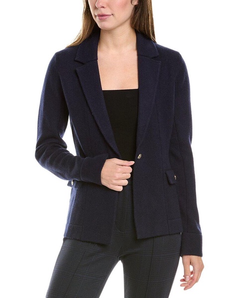 wool & cashmere-blend sweater blazer