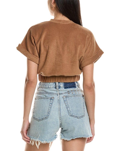 ELAN Terry Cloth Crop Top