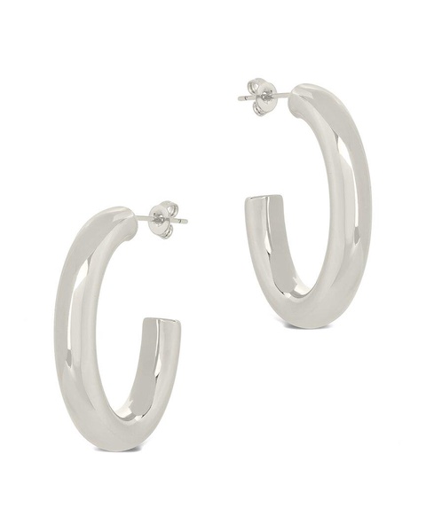 Sterling Forever Stainless Steel Rory Hoops
