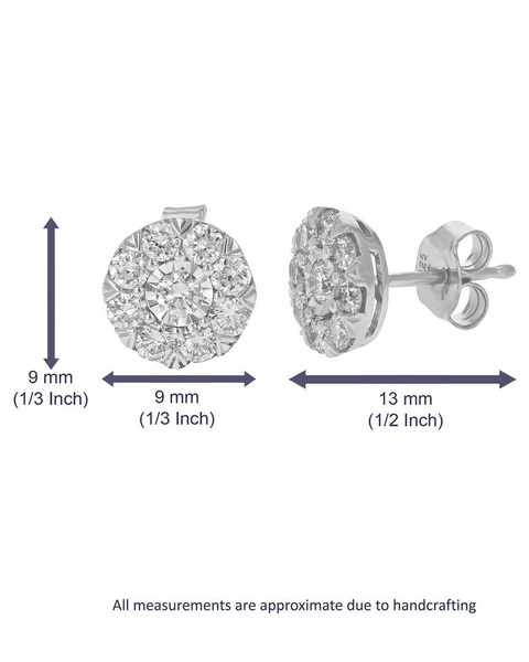 Silver 1.00 ct. tw. Lab-Grown Diamond Studs
