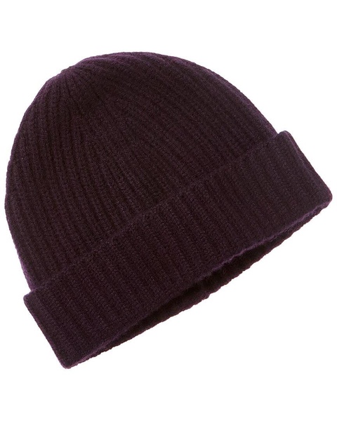 cashmere chunky rib cuffed cashmere hat