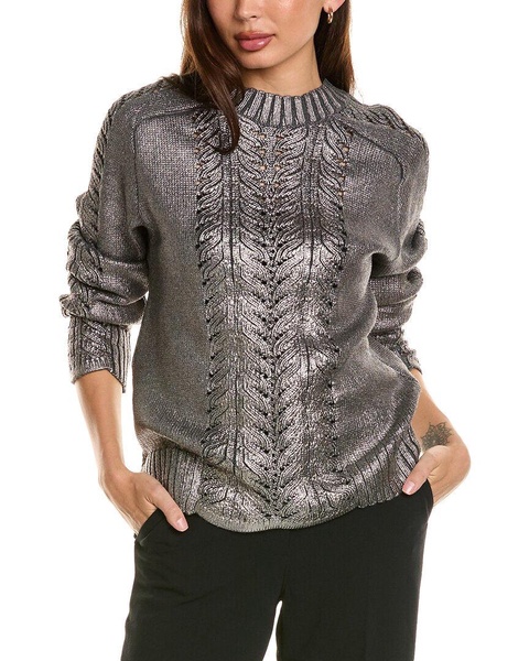 foiled wool sweater
