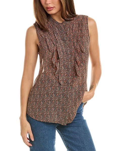 cabi Tux Ruffle Top