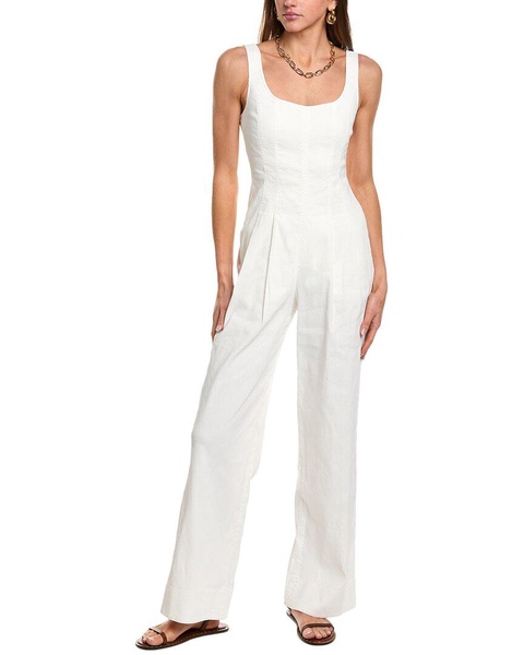 isabel linen-blend jumpsuit