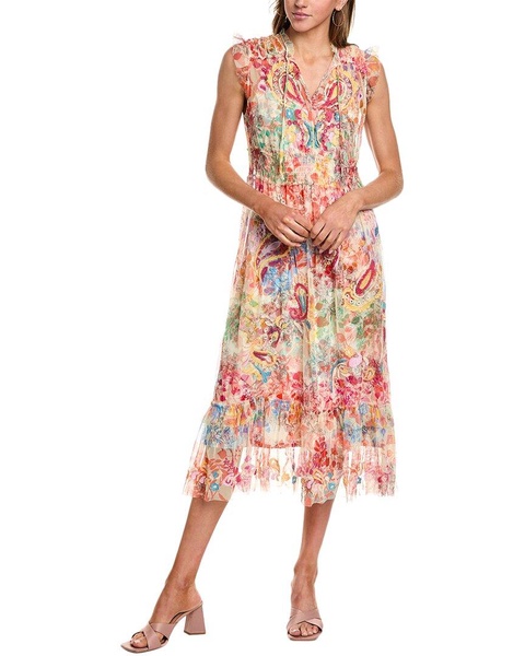 Johnny Was Petite Mazzy Tie Dress