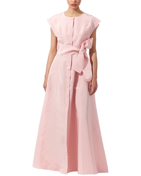 open silk gown