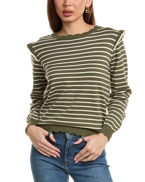 striped cashmere-blend