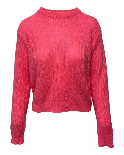 knit sweater in pink acrylic