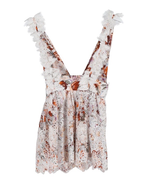 alchemy flutter top in floral print cotton