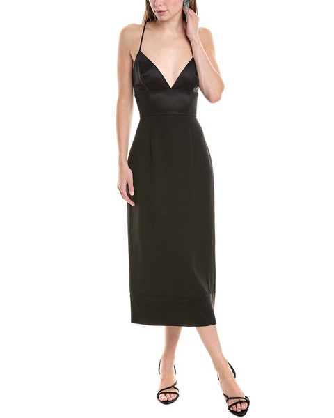 St. John Heavy Crepe Midi Dress