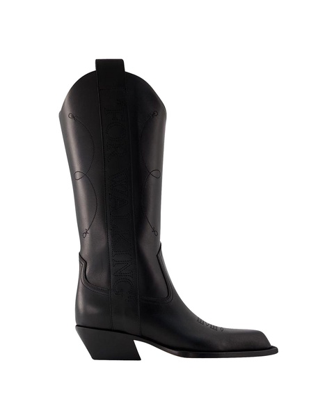 for walking boots - off white - leather - black