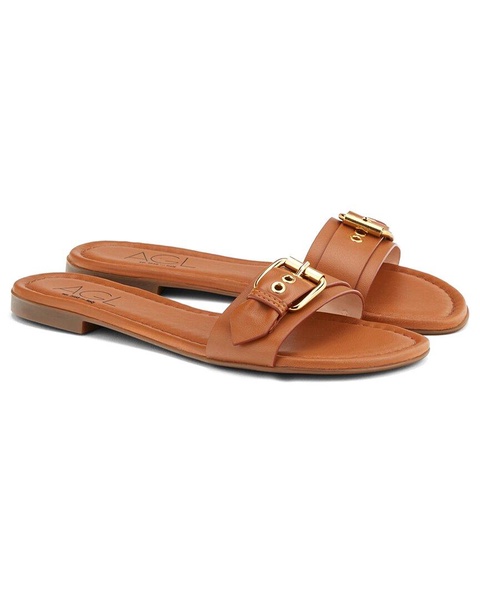 summer buckle leather sandal