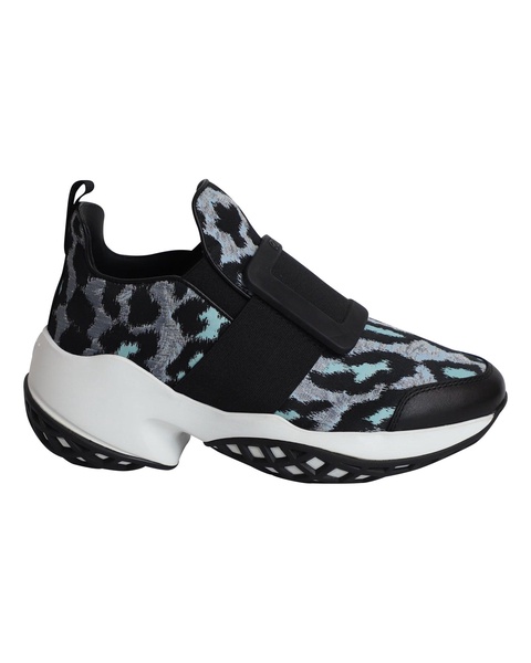 run viv in blue leopard print polyester