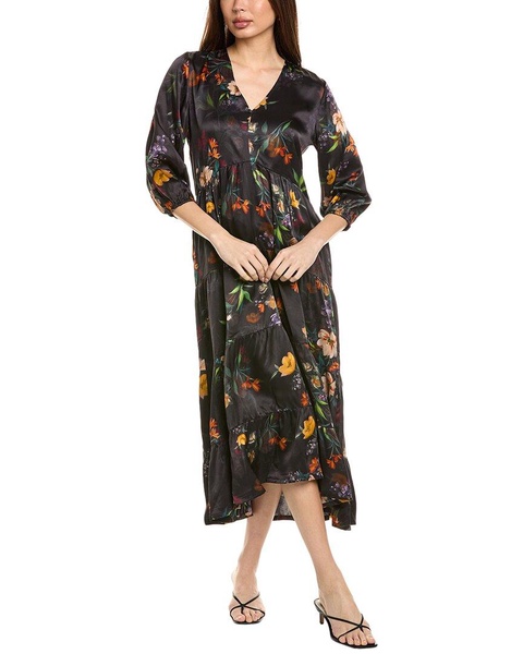 bishop sleeve midi dress