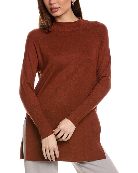 mock neck tunic sweater