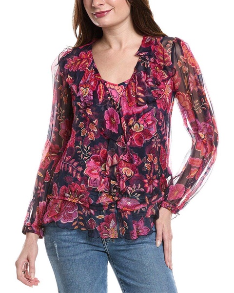 Johnny Was Kiko Silk Blouse