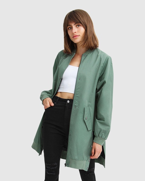 chasing you long bomber jacket
