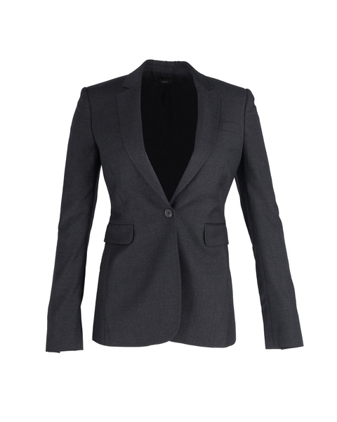 tailored slim fit blazer in grey wool