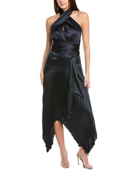 AMUR Dixon Halter Midi Dress