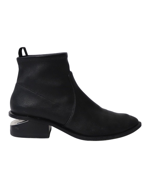 alexander wang kori cutout ankle boots in black leather