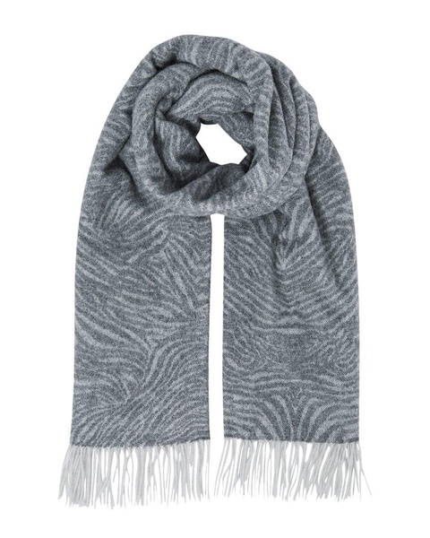 cassia wool & cashmere-blend zebra scarf