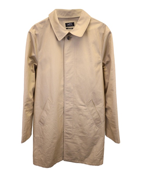 urban mac trench coat in beige cotton