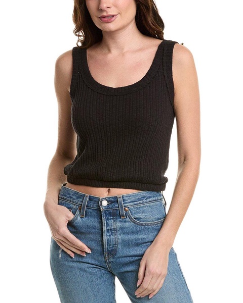 luca scoop neck textured tank