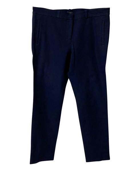 trousers with pockets in blue viscose