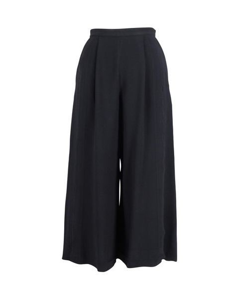 crepe culottes in black acetate