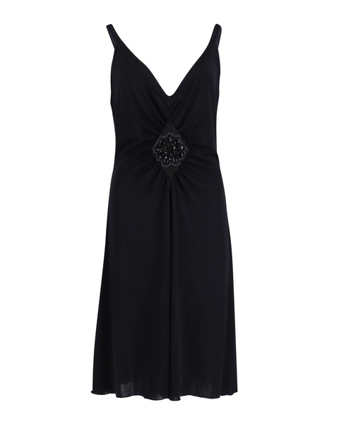 embellished cocktail dress in black acetate