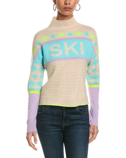 alpine ski mock cashmere sweater